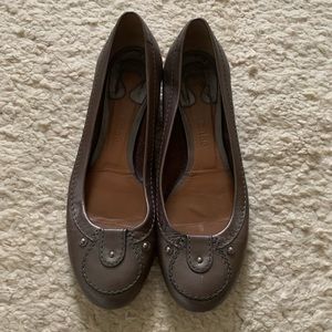 Chloe grey metallic flats